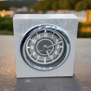 Rare! Mercedes-Benz Classic Desk Clock Battery-Operated Alarm Tested Works VGC